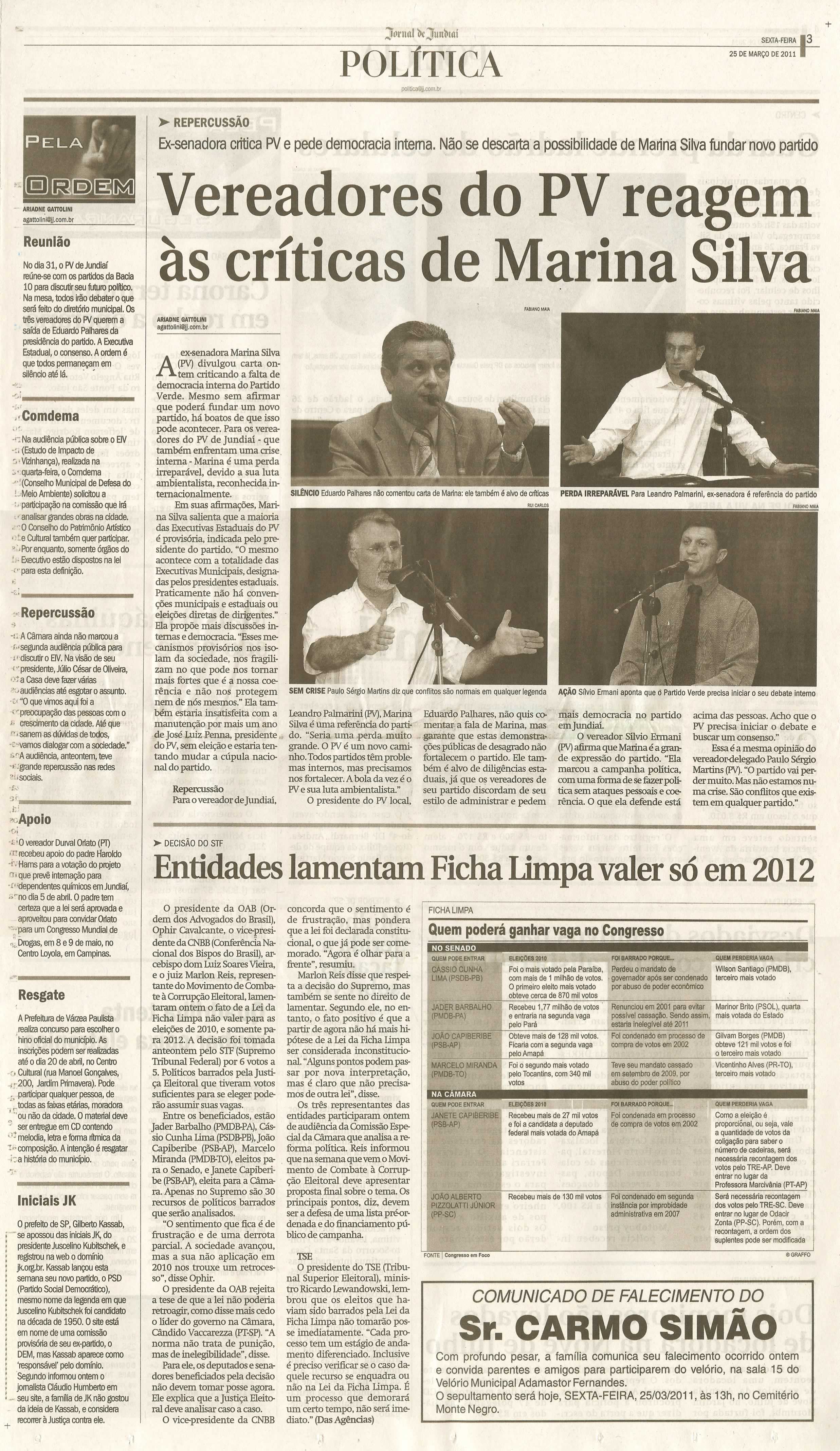 Jornal de Jundiaí - 25/03/2011