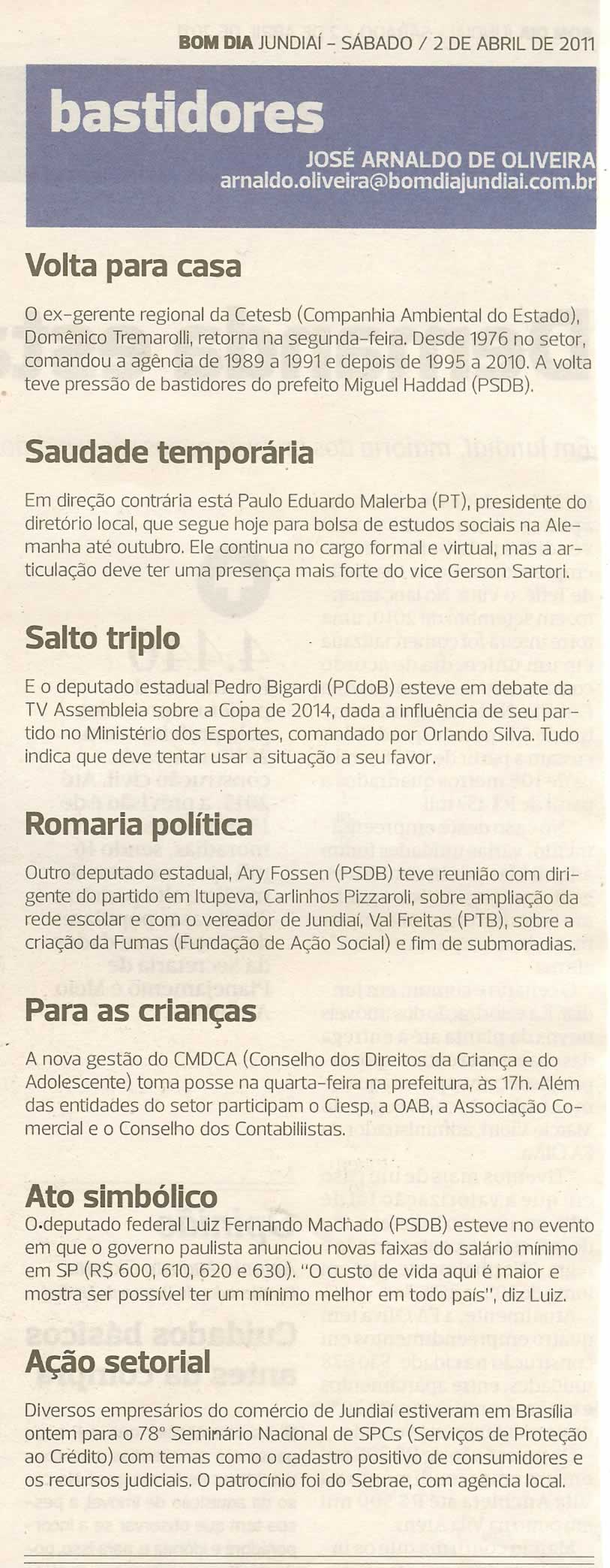 Bom Dia Jundiaí - 02/04/2011