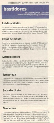 Bom Dia Jundiaí - 13/04/2011