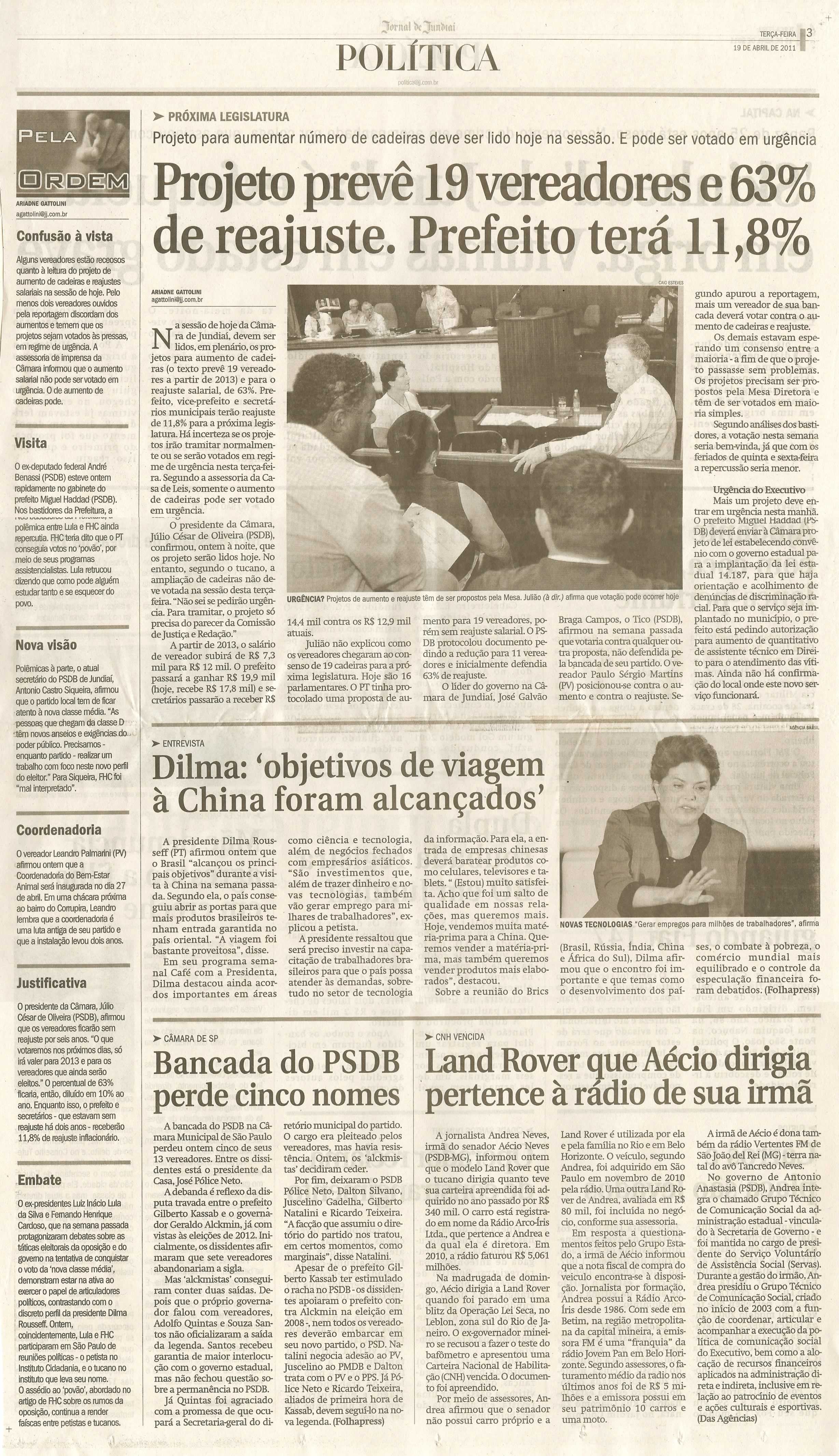 Jornal de Jundiaí - 19/04/2011