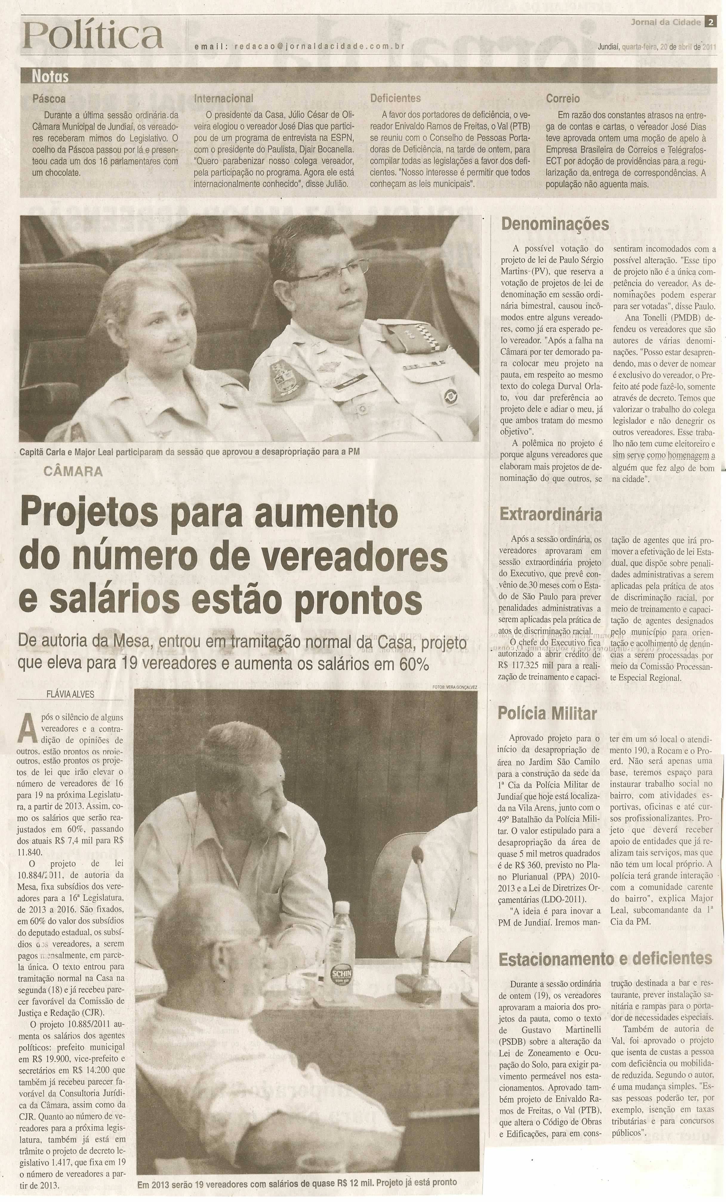 Jornal da Cidade - 20/04/2011