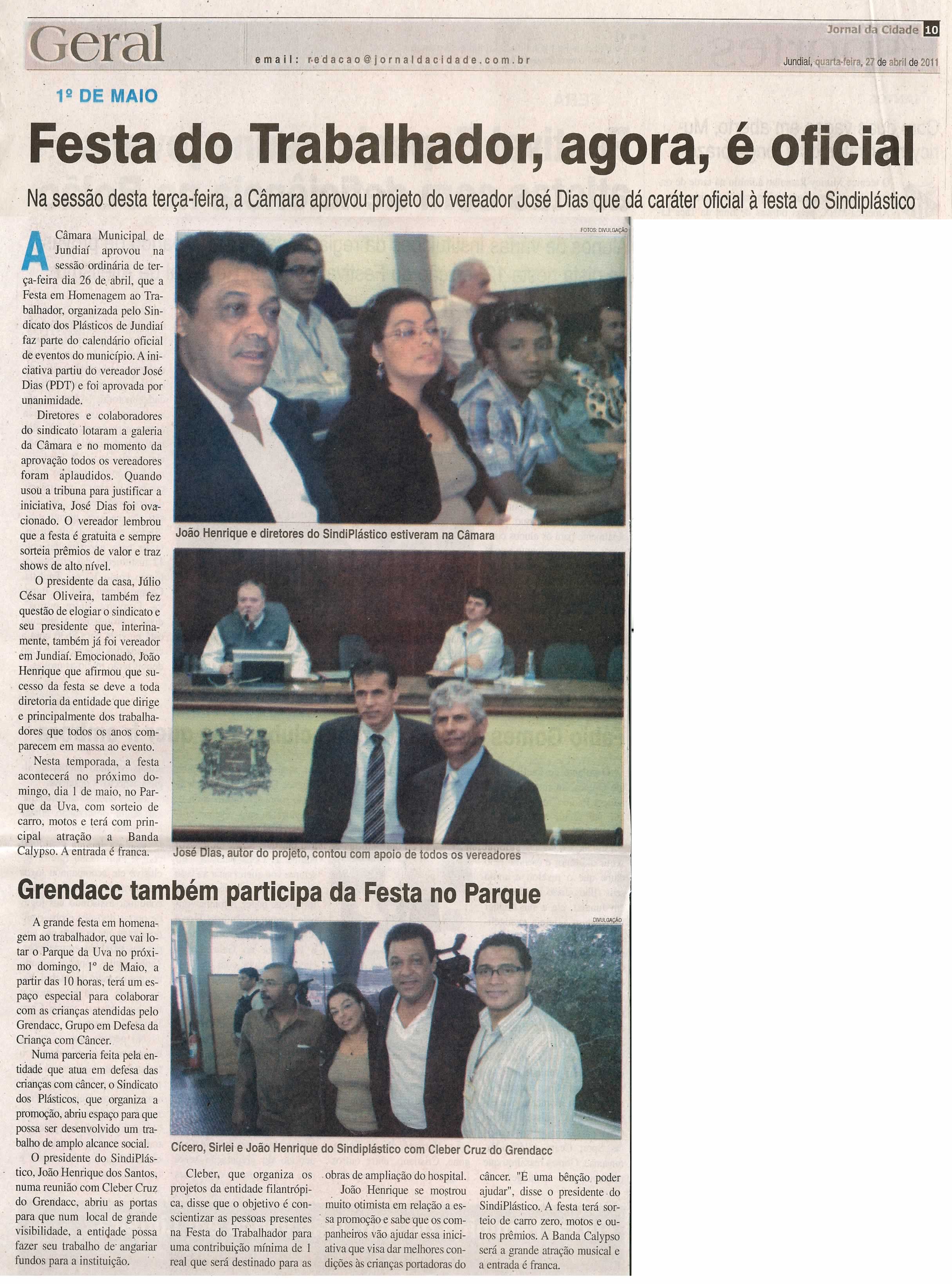Jornal da Cidade - 27/04/2011