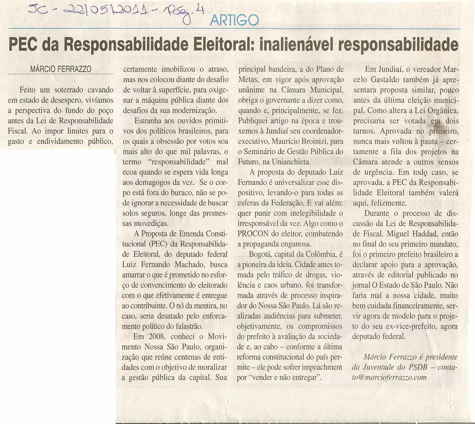 Jornal da Cidade - 23/05/2011
