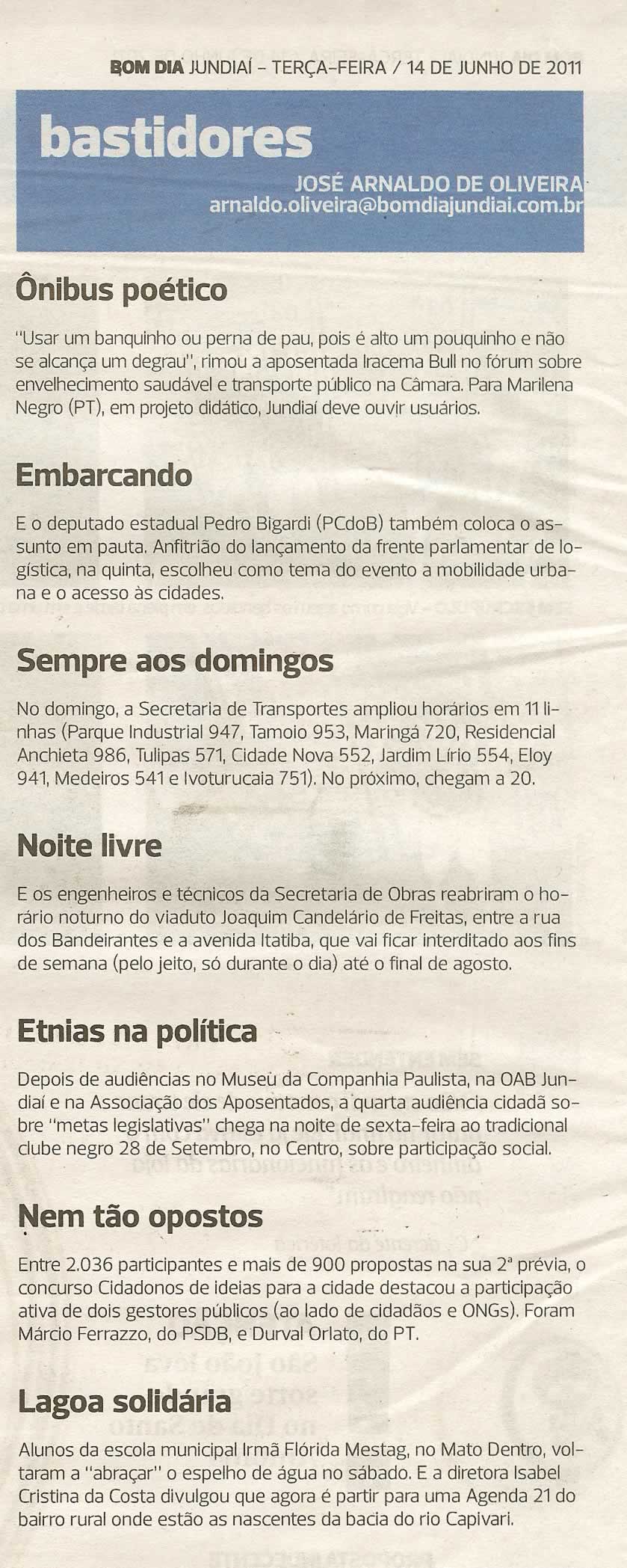 Bom Dia Jundiaí - 14/06/2011