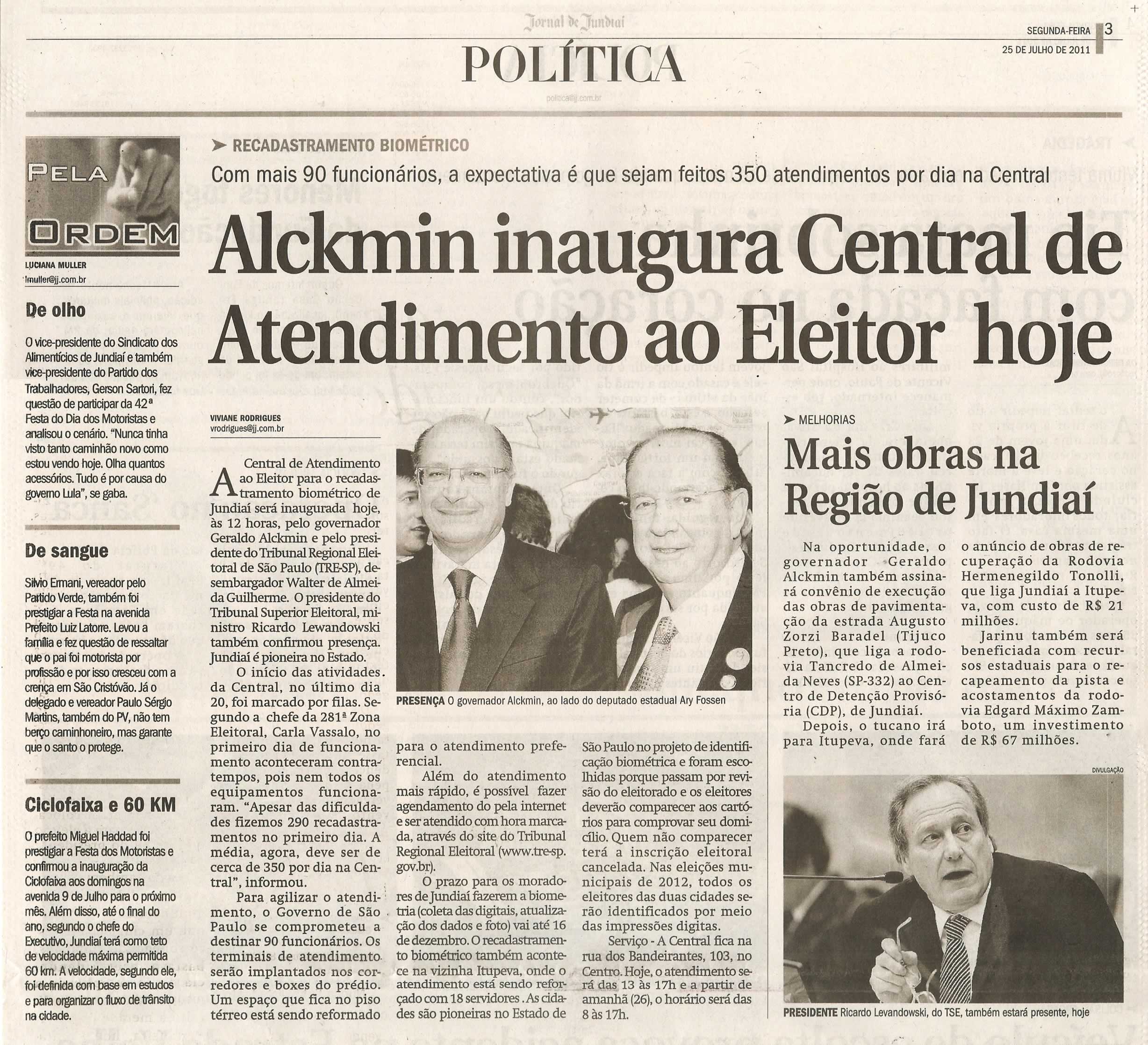 Jornal de Jundiaí - 25/07/2011