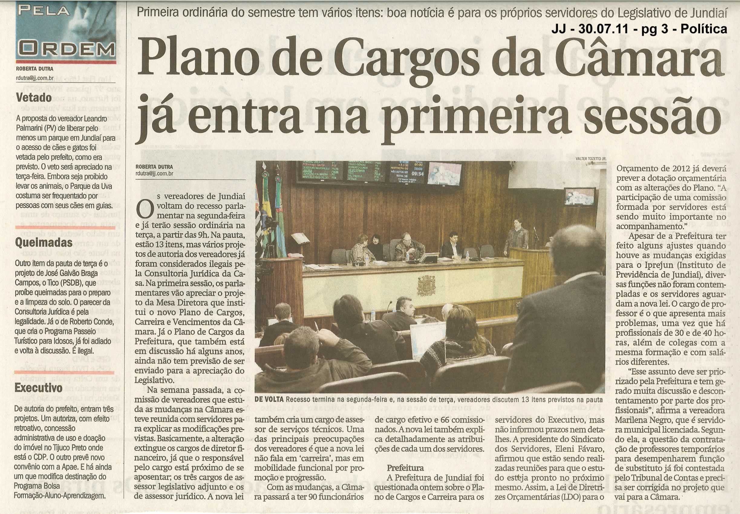 Jornal de Jundiaí - 30/07/2011