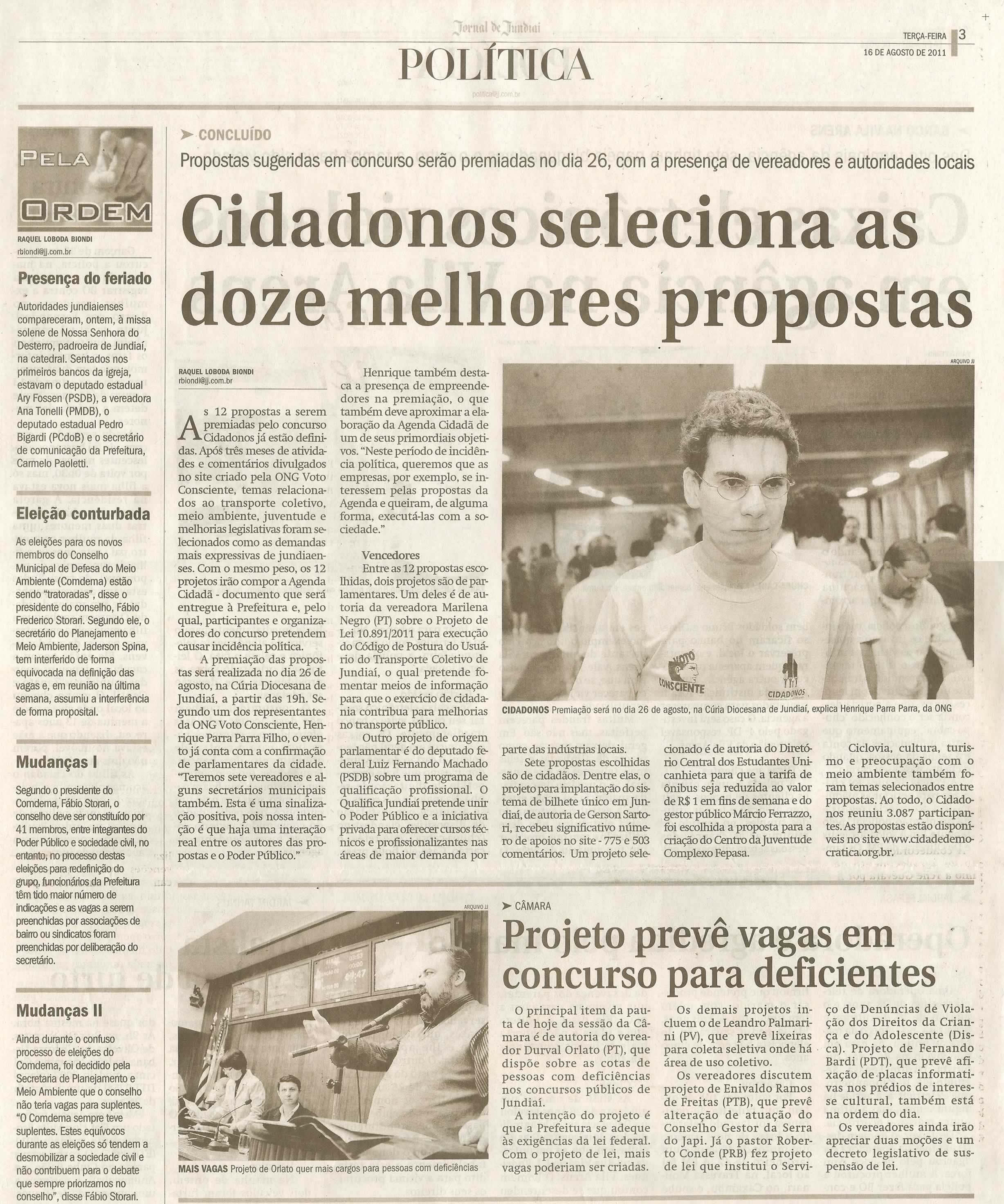 Jornal de Jundiaí - 16/08/2011