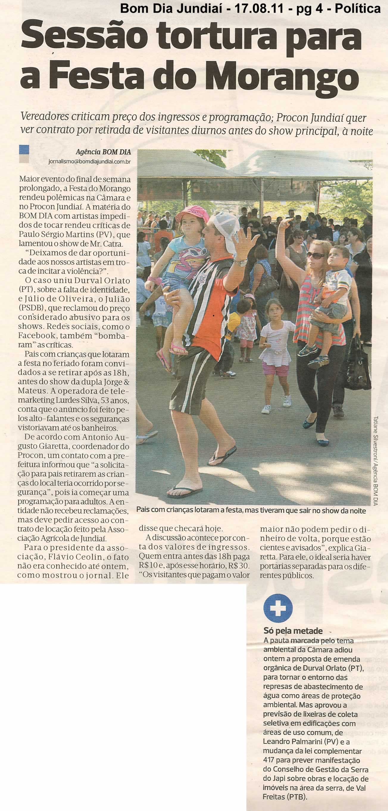 Bom Dia Jundiaí - 17/08/2011