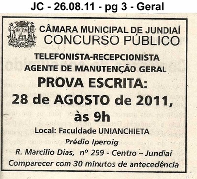 Jornal da Cidade - 26/08/2011