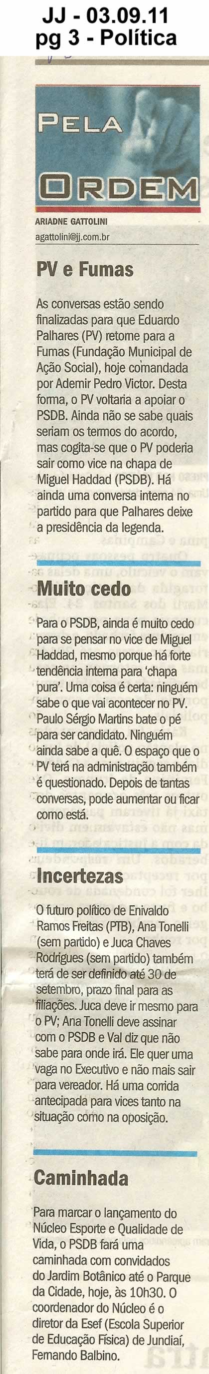 Jornal de Jundiaí - 03/09/2011