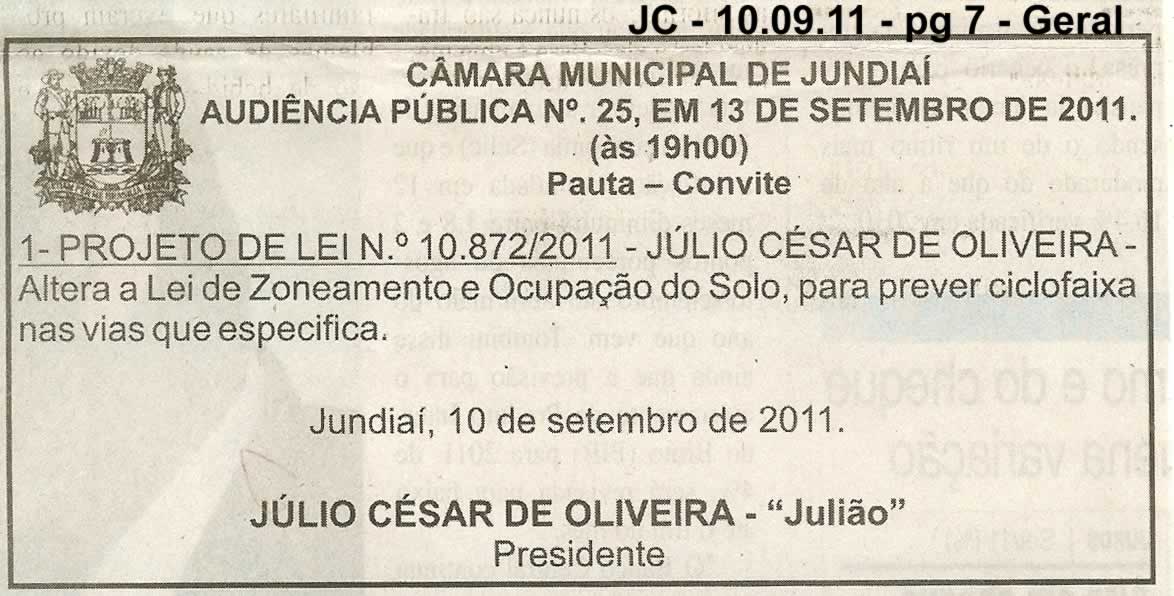 Jornal da Cidade - 10/09/2011