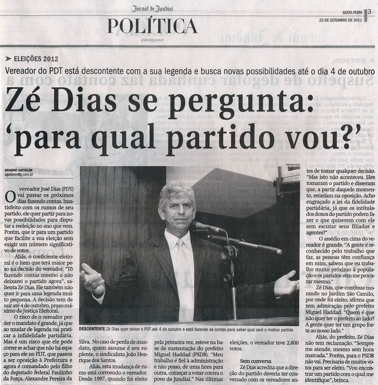 Jornal de Jundiaí - 23/09/2011