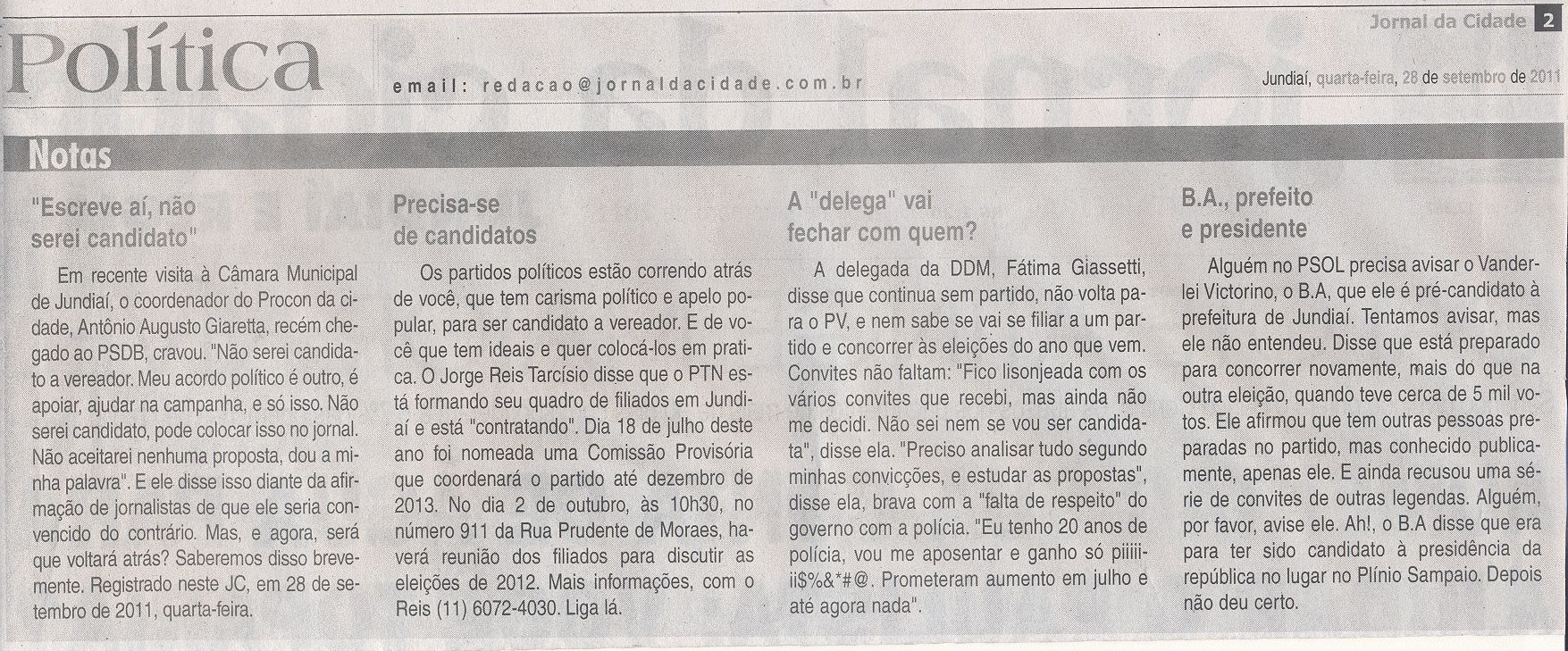 Jornal da Cidade - 28/09/2011