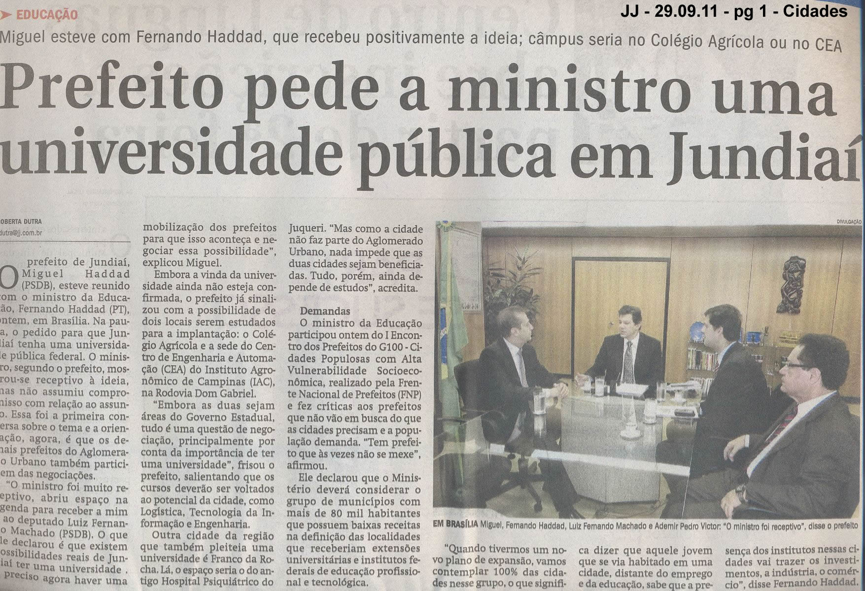 Jornal de Jundiaí - 29/09/2011
