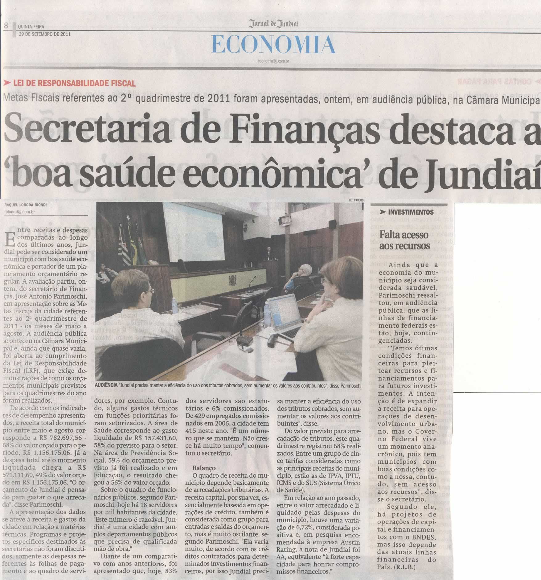 Jornal de Jundiaí - 29/09/2011