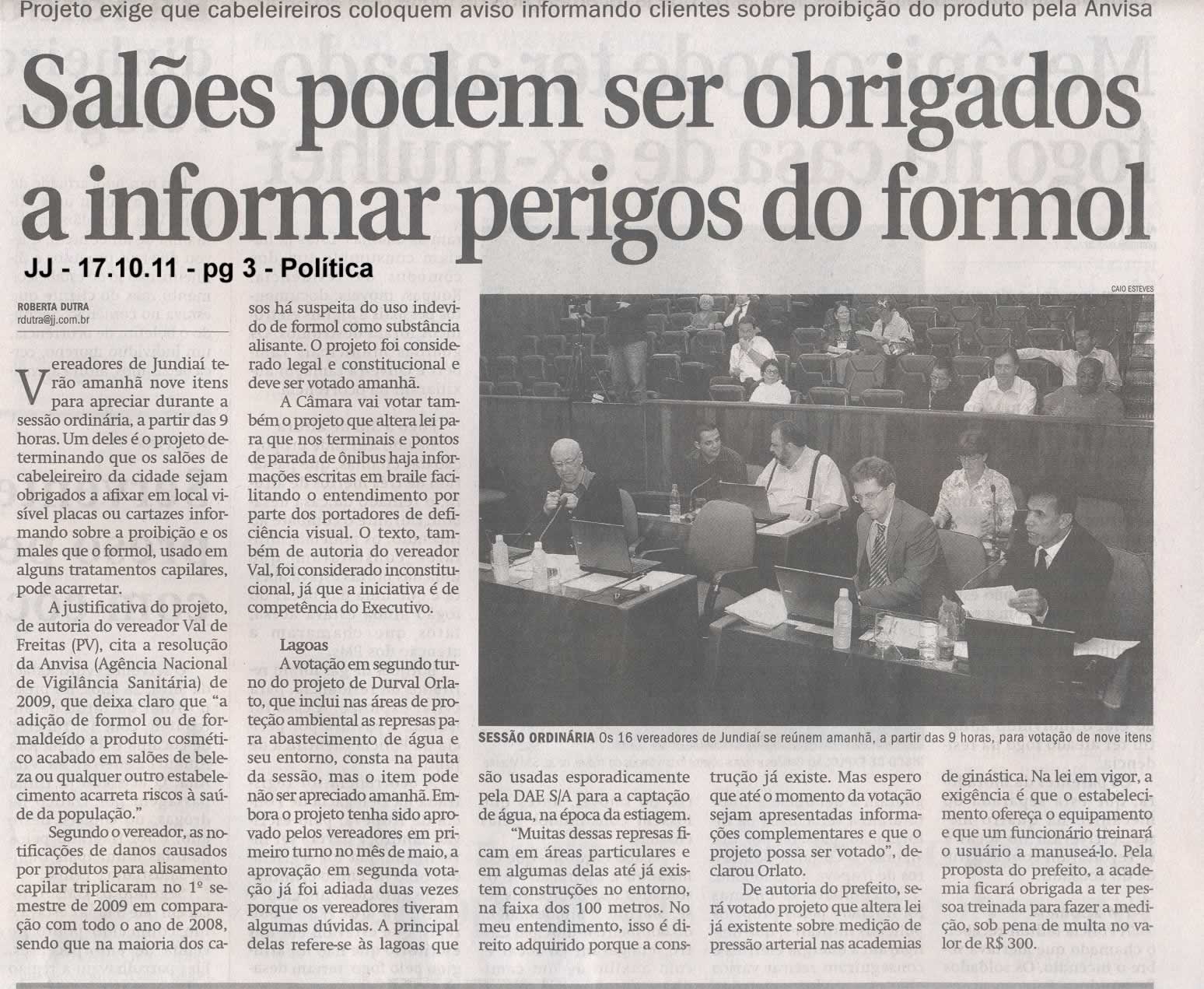 Jornal de Jundiaí - 17/10/2011