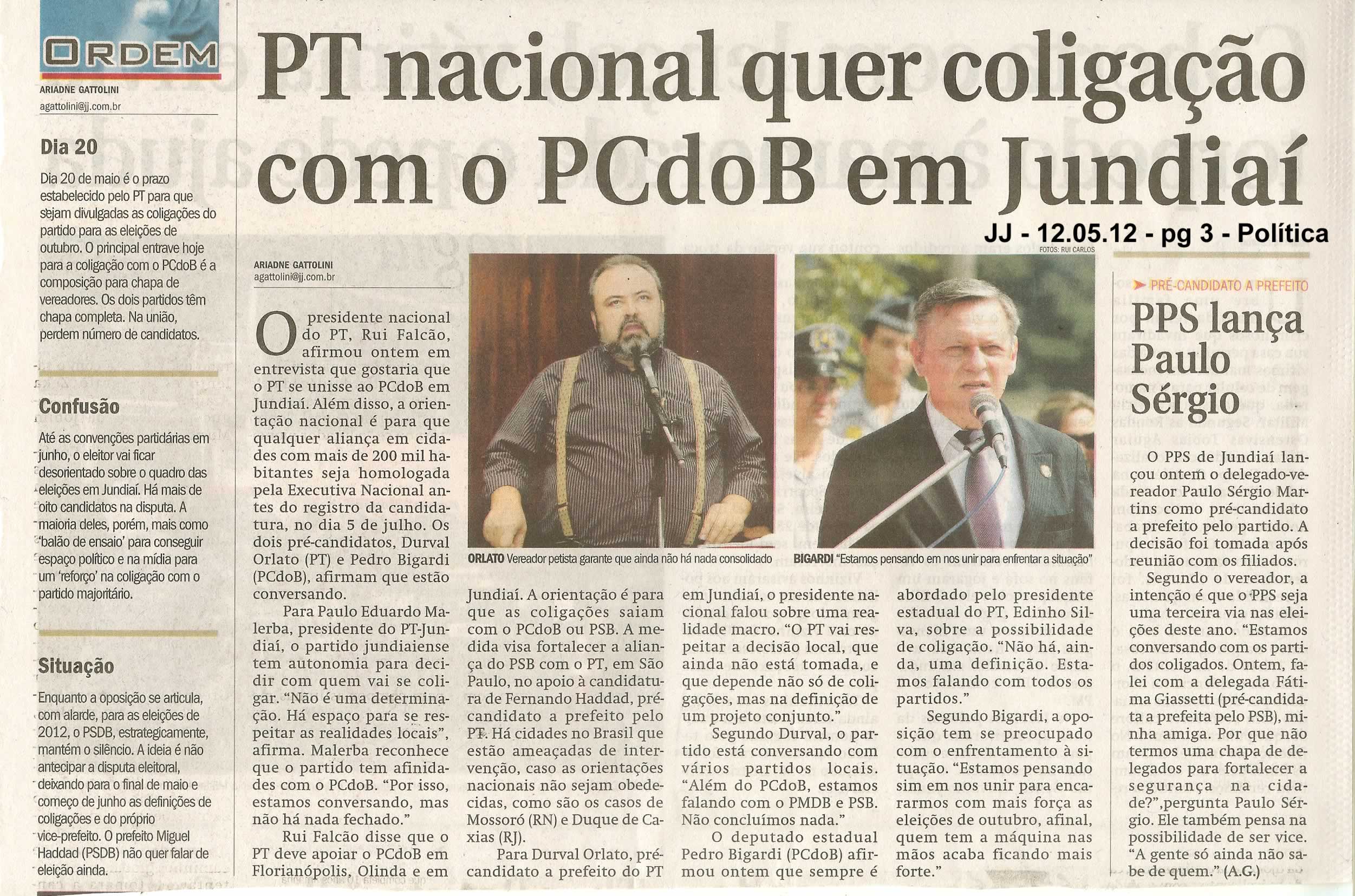 Jornal de Jundiaí - 12/05/2012