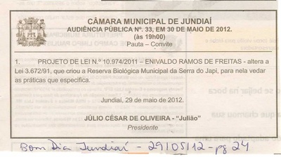 Bom Dia Jundiaí - 29/05/2012