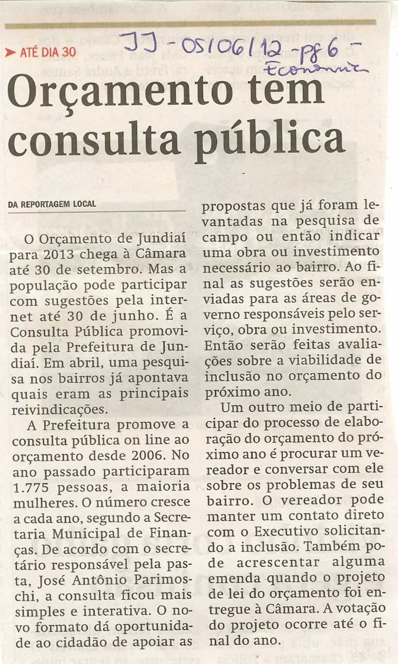 Jornal de Jundiaí - 05/06/2012