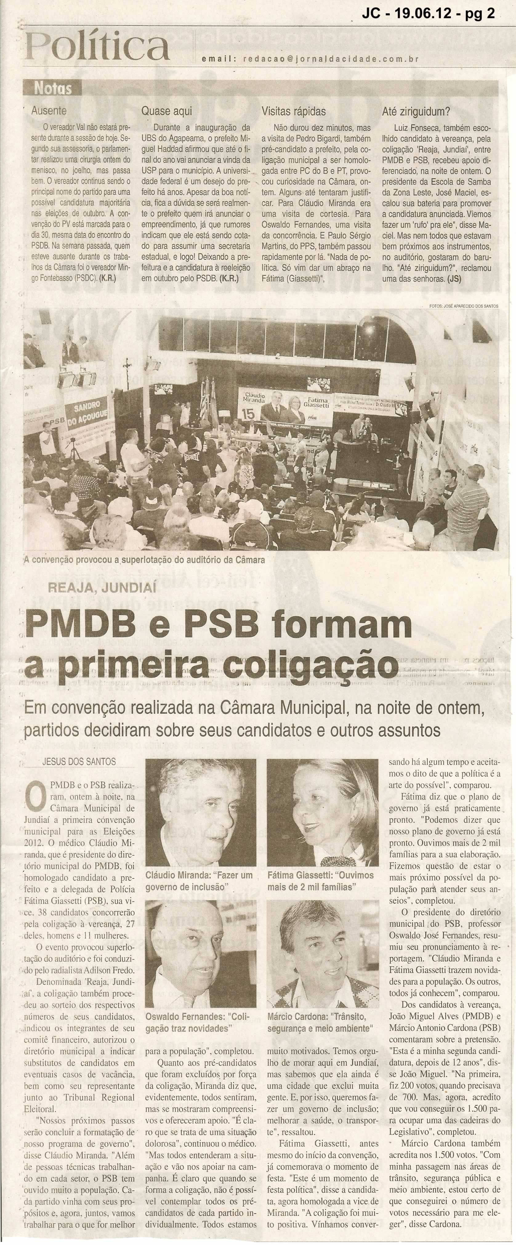 Jornal da Cidade - 19/06/2012