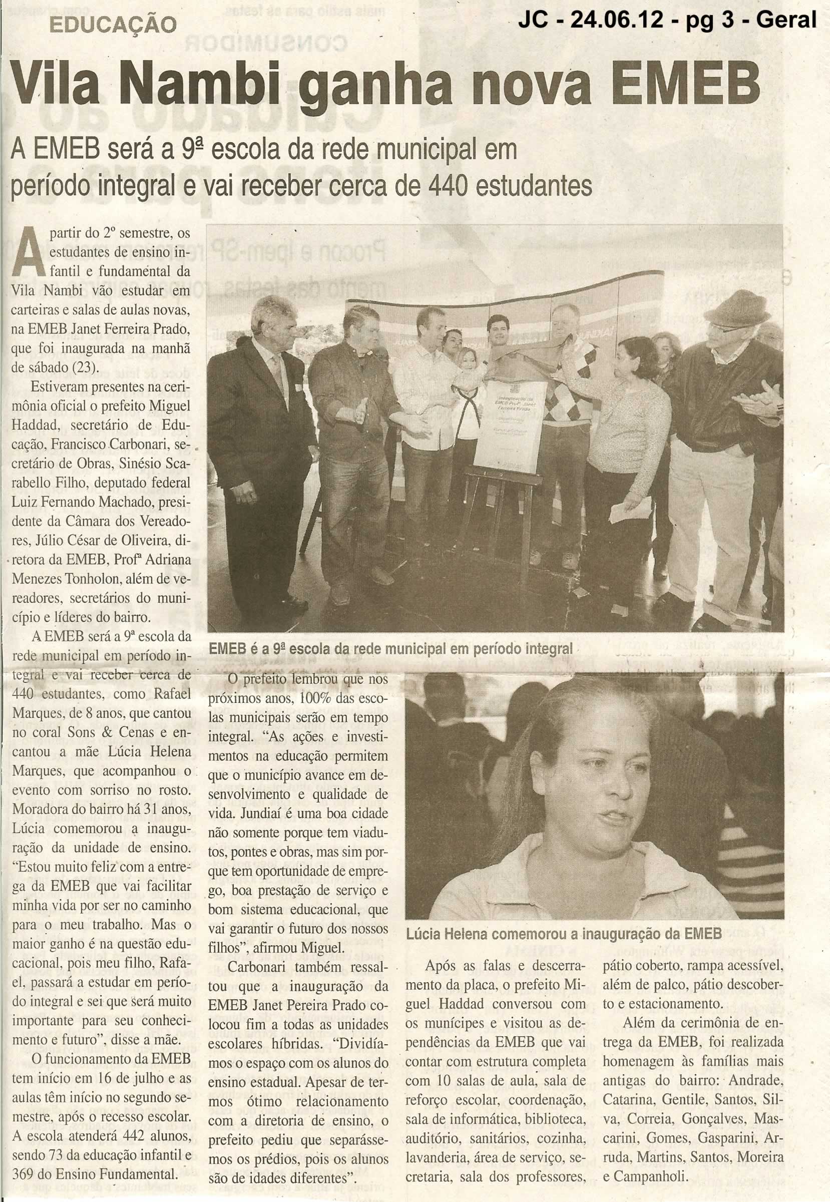 Jornal da Cidade - 24/06/2012