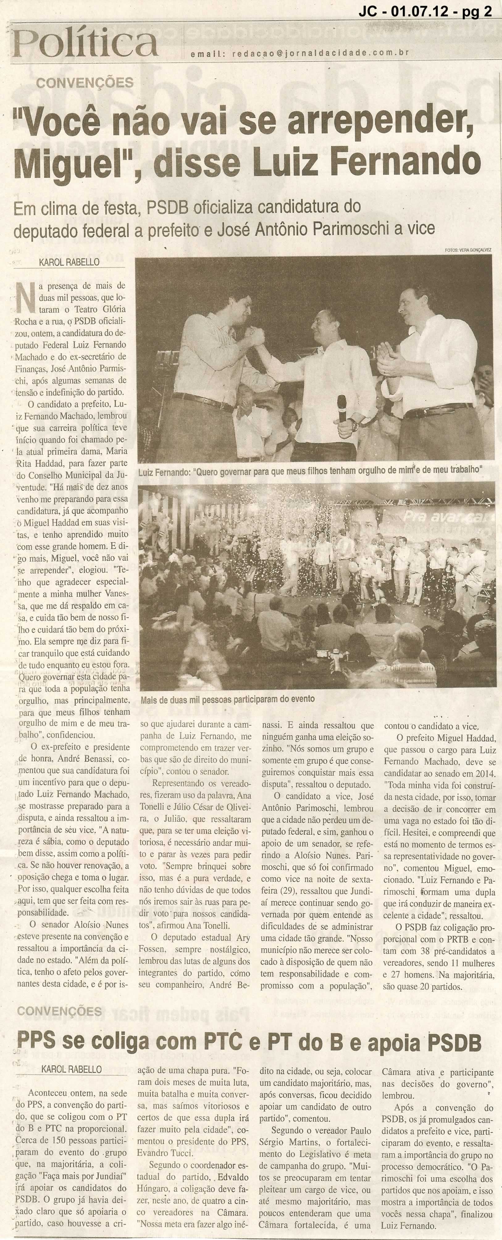 Jornal da Cidade - 01/07/2012