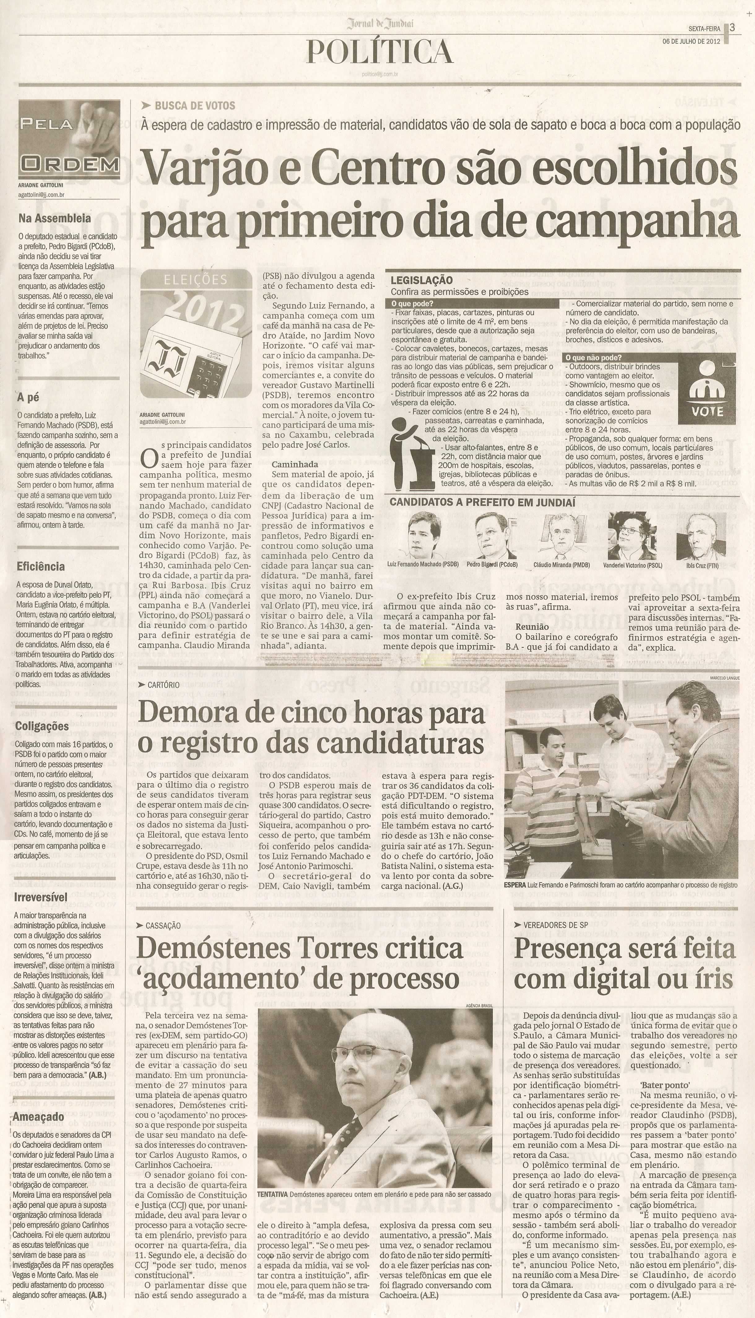 Jornal de Jundiaí - 06/07/2012