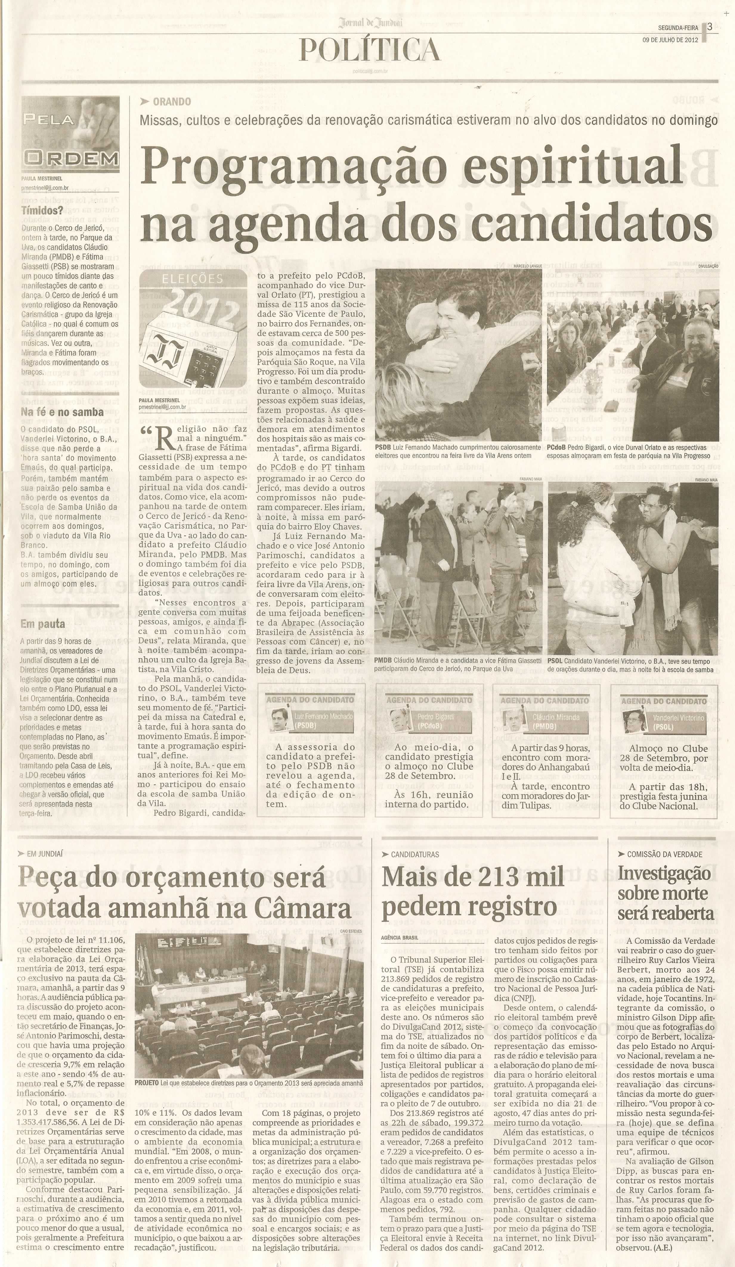 Jornal de Jundiaí - 09/07/2012
