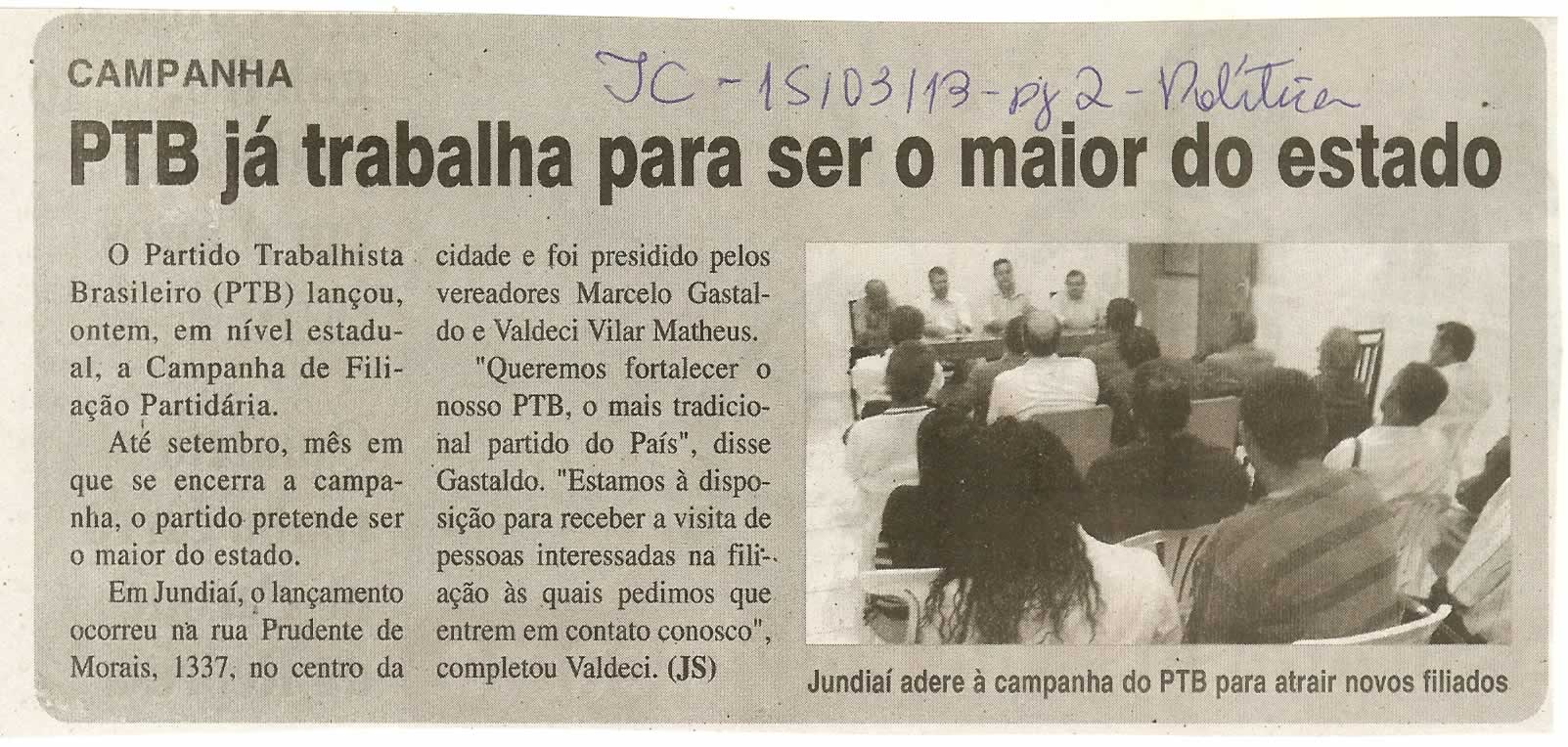 Jornal da Cidade - 15/03/2013