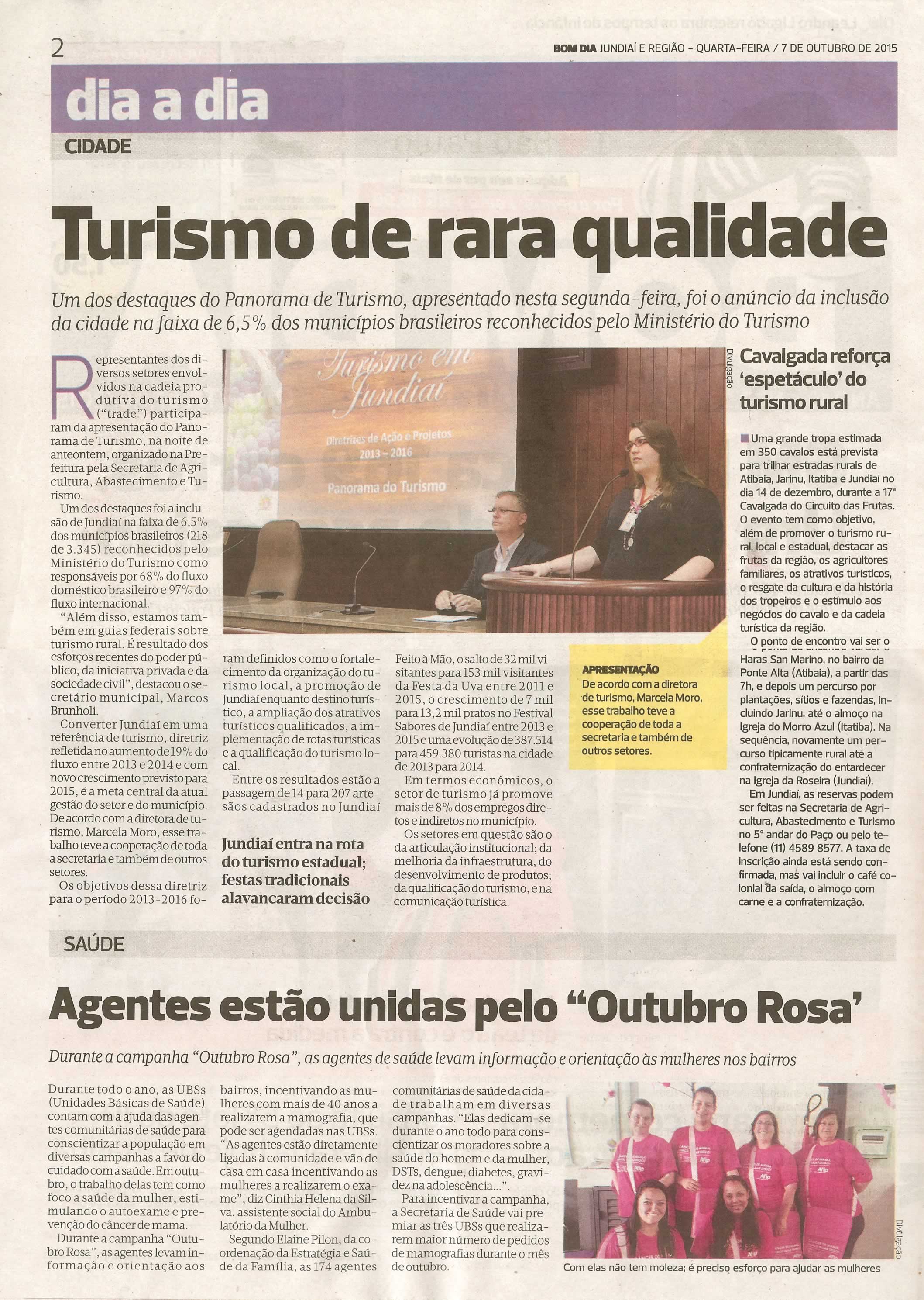  Bom Dia - 07/10/15 - pg 2 - Dia a dia - Turismo de rara qualidade.