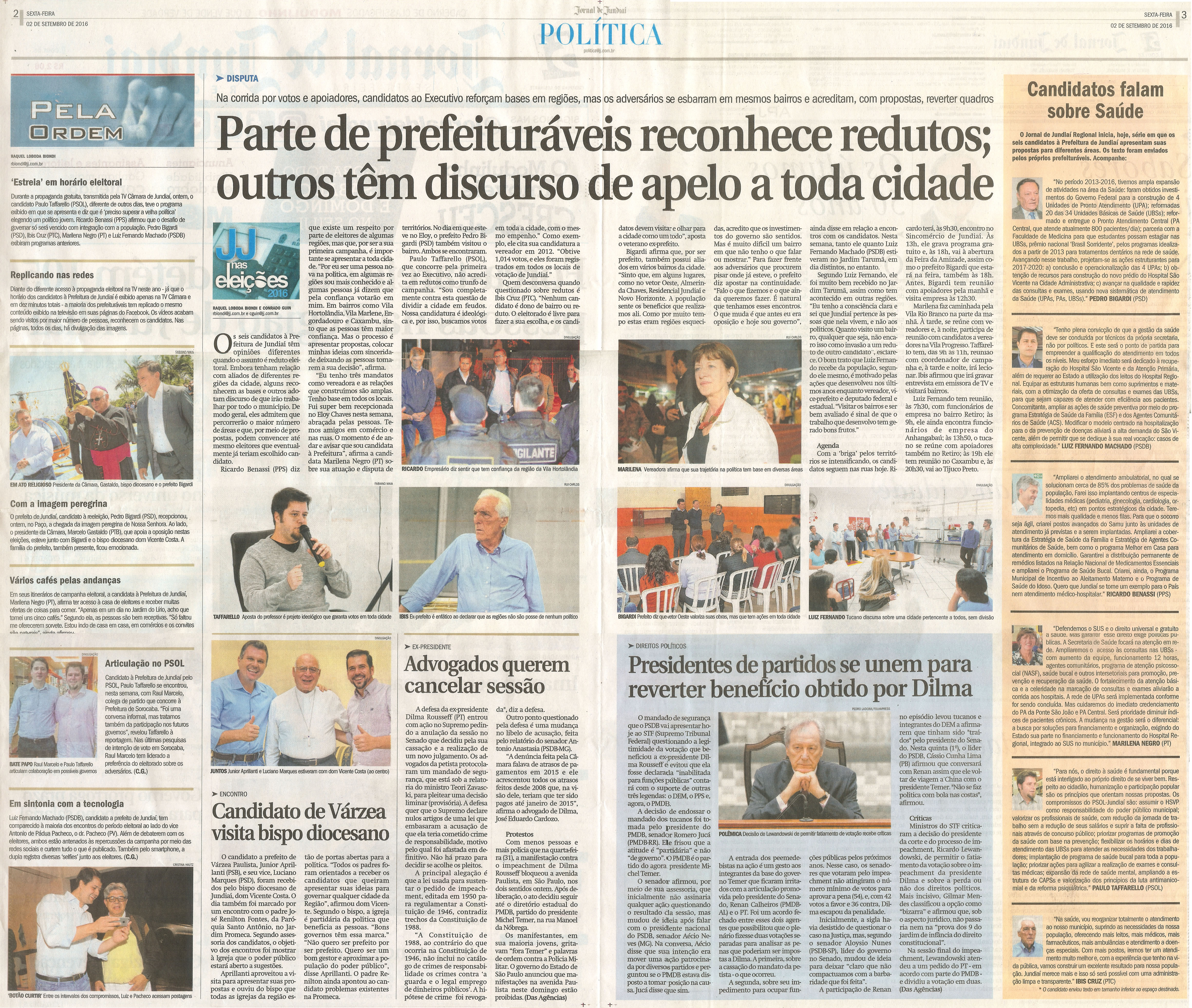 JJ - página 2 - 02/09 - Parte de prefeituráveis reconhece redutos; outros têm discurso de apelo a toda cidade 