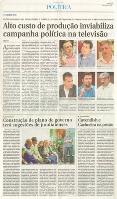JJ - 03/07/16 - pg 3 - política - Alto custo de produção inviabiliza campanha política na televisão - 