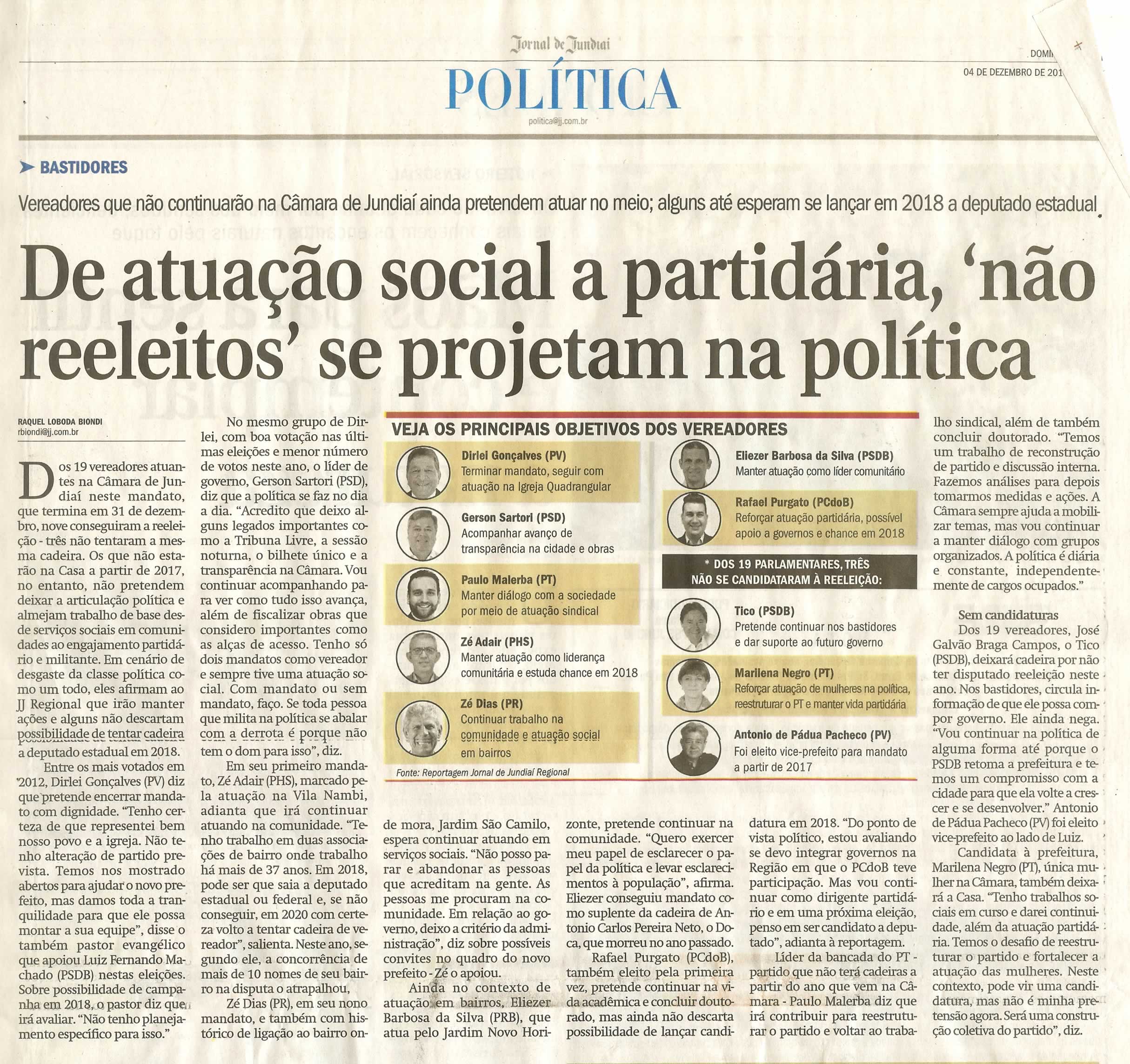 JJ - 04/12/16 - pg 3 - política - De atuação social a partidária, 'não reeleitos' se projetam na política -