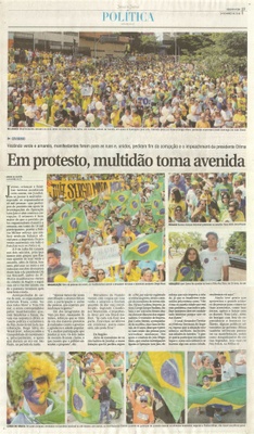JJ - 14/03/16 - pg 3 - política - Em protesto, multidão toma avenida -