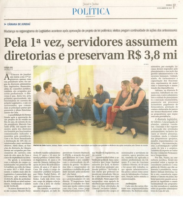 JJ - 15/01/17 - pg 3 - política - Pela 1ª vez, servidores assumem diretorias e preservam R$ 3,8 mi -