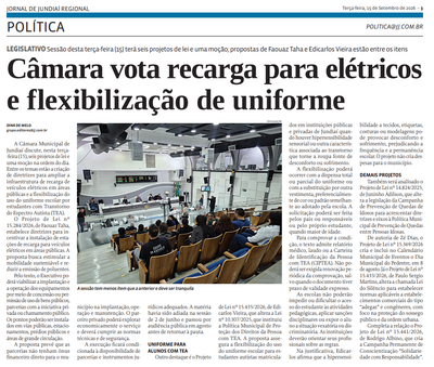 Câmara vota recarga para elétricos e flexibilização de uniforme