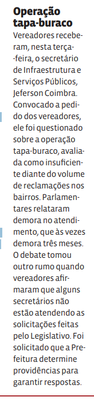 Operação tapa-buraco