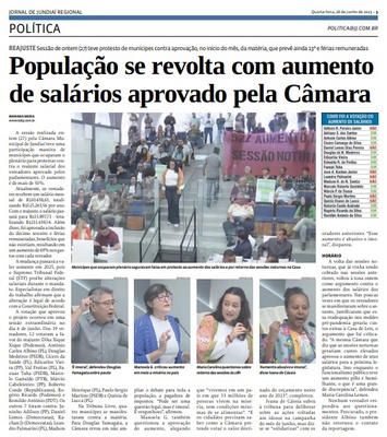 População se revolta com aumento de salários aprovado pela Câmara