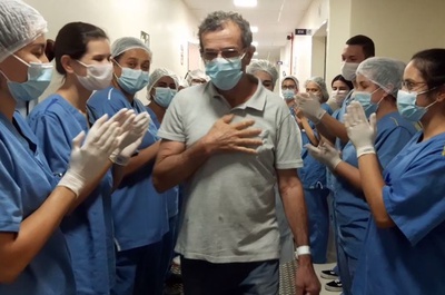No Hospital São Vicente, mais um paciente supera Covid-19